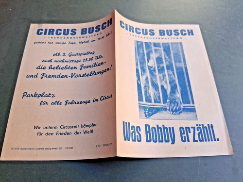 1951 ddr werbeheft - 1951, zirkus