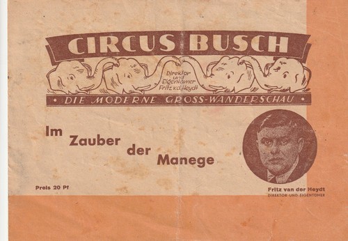 Cirkus busch programm - cirkus,