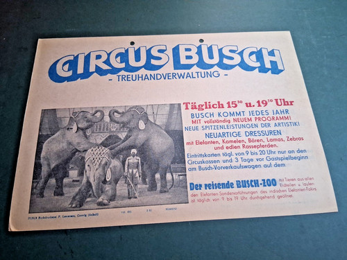 1952 coswig ddr plakat circus - coswig,